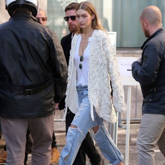 Jonathan Simkhai Pearl-Embellished Boyfriend Jeans - Picture 3 of 3